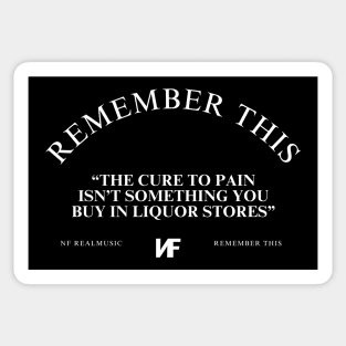 NF Remember This Lyrics Quote Sticker